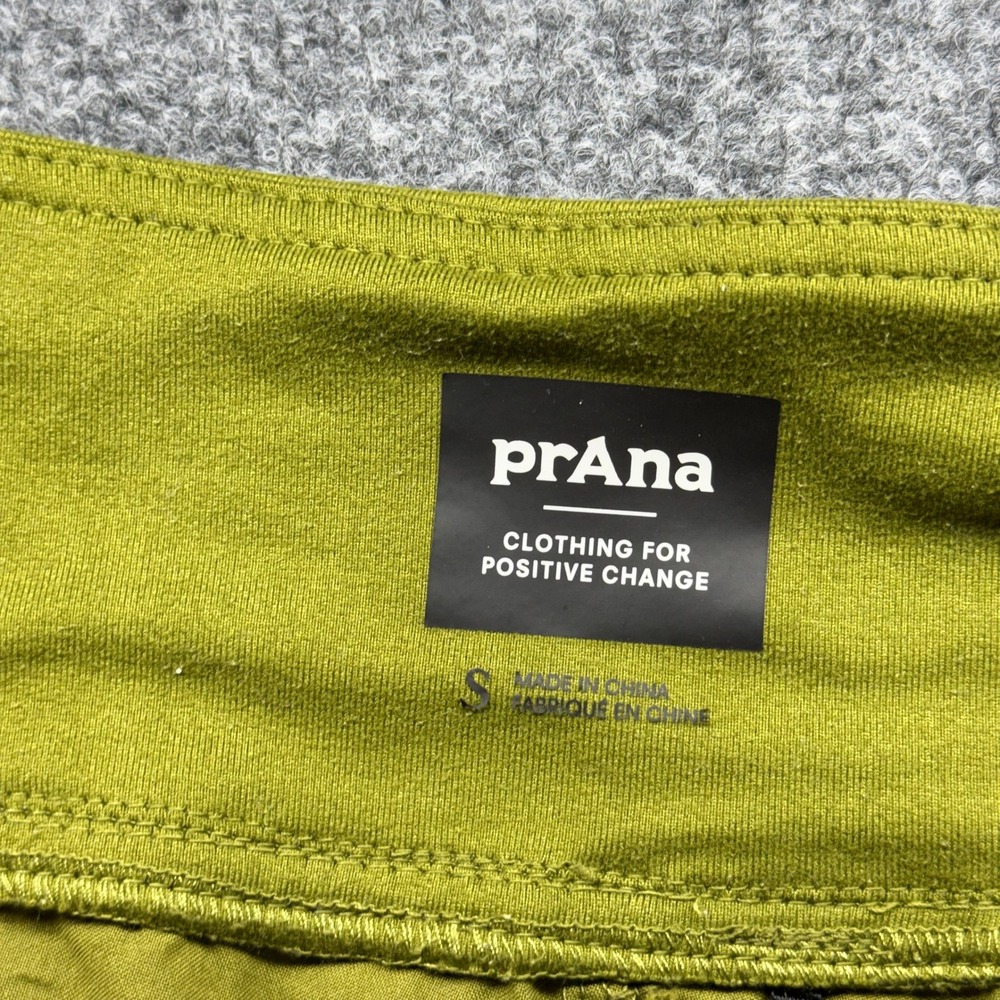 PrAna Organic Cotton Stretch Casual Shorts Women's Size S Green Utility Pockets - Picture 5 of 9